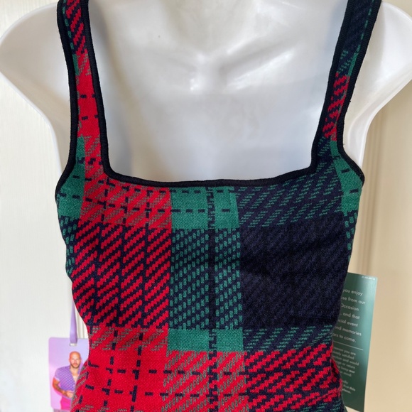 Johnny Wujek  Plaid Corset Sweater Top - Picture 5 of 8